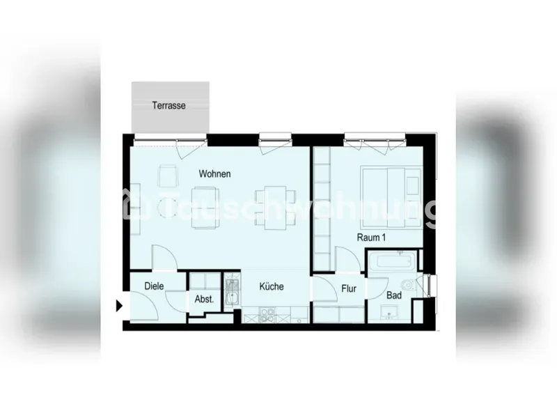 Tauschwohnung: 2 Zimmer Wohnung mit einer schönen Terasse — photo 1